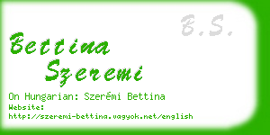 bettina szeremi business card